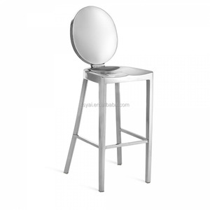 Muebles de exterior comerciales Pulido Comedor <span class=keywords><strong>Restaurante</strong></span> Bar Silla Diseño único Acero inoxidable Metal Silla de jardín moderna - Product Image 4