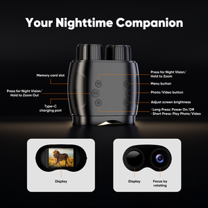 Binoculares Infrarrojos Digitales TAKMLY con Visión Nocturna 10X, Pantalla HD de 2.8'', Tarjeta TF de 64GB para Fotos/Vídeos, 1 Año de Garantía, 2624FT-10X Digi - Product Image 2