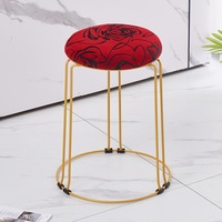 Tabourets hauts de conception simple de vente chaude Tabourets de bar en velours Chaises pour salle à manger en stock