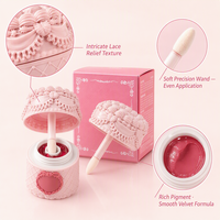 Gloss à lèvres personnalisé avec logo, saveur fraise, effet velours mat, imperméable, non collant, longue tenue, haute pigmentation, cosmétiques OEM