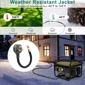 Câble d'alimentation 10AWG 30 Ampères NEMA 10-30P vers NEMA 10-30R, rallonge robuste 250V, adaptateur électrique sûr pour usine - Product Image 4