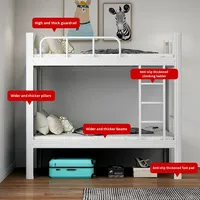 Lits durables en fer forgé à ossature métallique Lits doubles au design moderne Lits mezzanine Lits d'appartement Lits dortoirs scolaires Lits superposés