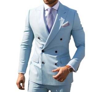 Bộ vest nam hai mảnh dáng ôm, cổ ve, đơn hàng khuy, gồm áo khoác và quần, thích hợp cho tiệc tùng, đám cưới và công việc. - Product Image 5