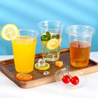 Gobelets en plastique transparent de 9oz avec logo de marque Mini tasses à dessert jetables à emporter pour yaourt et crème glacée avec couvercles