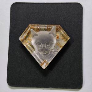 Bling Fancy Lucency Gemstone Frosted Natural Quartz Animal Cat Piedra tallada interna Piedra preciosa suelta para coleccionable - Product Image 3