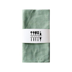 Serviette de cuisine en lin <span class=keywords><strong>et</strong></span> coton de couleur unie, douce <span class=keywords><strong>et</strong></span> absorbante, carrée, pour mariage occidental, serviette décorative - Product Image 4