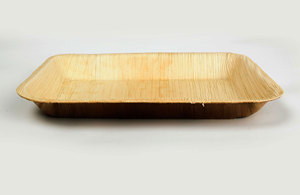 6x9 Inch Areca Leaf <b>Tray</b> Eco Friendly Disposable Biodegradable Palm Leaf Serving <b>Tray</b> for <b>Snacks</b> Food Catering Bulk Supplier - Product Image 2