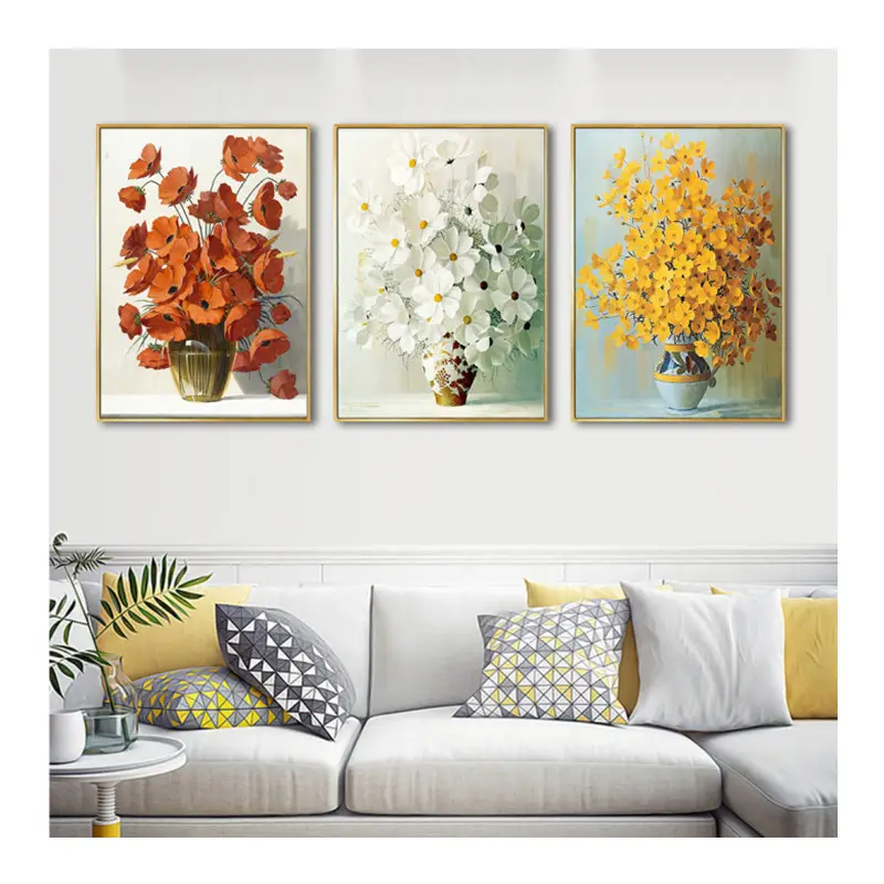 2022 Amazon Hot Sale canvas wall art modern colorful romantic elegant flower abstract oil paintings for home