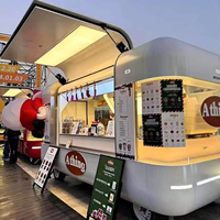 Kiosque alimentaire mobile préfabriqué sur mesure avec construction en fibre de verre et aluminium pour la vente de snacks, de café et de produits alimentaires en extérieur