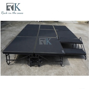 Steel Portable Mobile Folding Outdoor <b>Stage</b> With Wheels for Event - Product Image 2