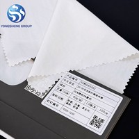 Tissu de Mariée Satin Brillant Ivoire 50D, 44% Polyester, 48% Nylon, 8% Spandex, Teint Uni, Transparent, Tissé pour Robes de Mariée