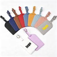 Etiqueta de Cuero para Equipaje, Personalizada con Logotipo, Impermeable, de Cuero PU, para Identificación de Maletas de Viaje