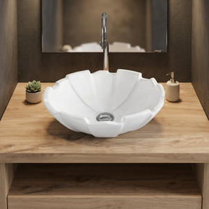 Lavabo de table en forme de rectangle blanc Lavabo Prix attractif Nouveau type de support Lavabo de comptoir en céramique Conceptions de lavabo - Product Image 2