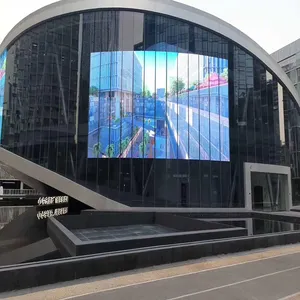 Fonte Fábrica Alta Resolução Melhor Preço P3.9-7.8 Outdoor Transparente Led Screen Wall Digital Sign para Janela