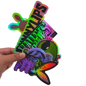 Best Quality Wholesale Waterproof Custom Holographic Logo Sticker Die Cut Vinyl Stickers Printing Personalized Labels