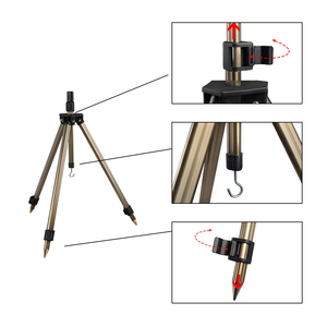 Soporte plegable para caña de pescar, aparejo de pesca telescópico ajustable, de aleación de aluminio - Product Image 4