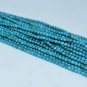 Fabriek Groothandel 3Mm Gefacetteerde Natuurlijke Blauwe <span class=keywords><strong>Turquoise</strong></span> Edelsteen Kralen Voor Diy Sieraden Maken Stenen Kralen Productcategorie - Product Image 6