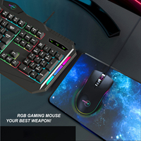 Ensemble clavier et souris filaires Umila pour jeux, clavier de jeu à membrane rétroéclairé lumineux pour esports et souris Teclado Y Mouse