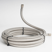 Tuyau flexible en acier inoxydable tressé pour machine à glaçons, connecteur d'alimentation en eau pour réfrigérateur et machine à glaçons