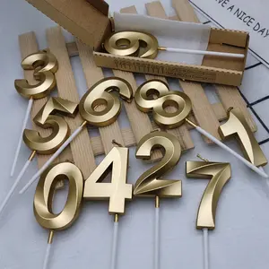 Comprar Gold Rainbow Safari Unique Kids Brand New Number Custom Spark Sparkling Party <span class=keywords><strong>Velas</strong></span> Pastel Cumpleaños Año Nuevo Decoración del hogar - Product Image 4