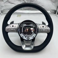 AMG GThite schwarzes Lederlenkrad für Mercedes Benz EQA E550 G63 C63 W204 W205 W211 W213 W212 W222 EQA EQB EQC