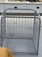 Parc pour chien en métal robuste, pliable, 6 panneaux, clôture d'exercice pour animaux de compagnie avec porte, pour intérieur et extérieur, pour chiens de petite et moyenne taille