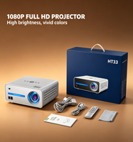 Projecteur intelligent Android 9.0 4K HT22, 120 lumens ANSI, projection 10 m, 8 Go de ROM, 1 Go de RAM pour la maison