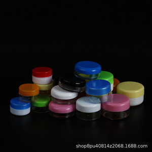 Transparent Bottom Cream Jar 5G 10G Cosmetic Refill Sample <b>Container</b> <b>Small</b> Pillbox Plastic PS Non Toxic General Packaging - Product Image 3