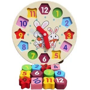 Horloge numérique en bois personnalisable, ensemble éducatif multifonctionnel, réveil, jouets de petite enfance