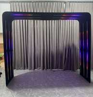 Funvision Portable Fabric 360 Photo Booth Enclosure Backdrop dengan Lampu LED untuk Pesta Pernikahan Acara Sewa Bisnis
