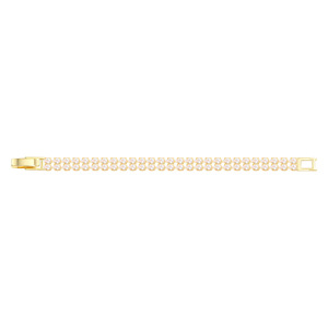 สร้อยข้อมือคริสตัลสองแถวเพทายการตั้งค่าการสวมใส่ในชีวิตประจำวัน - Product Image 4