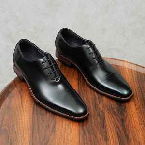 Zapatos de Vestir Formales de Negocios para Hombre, Estilo Nuevo, de Cuero, Casuales, Antideslizantes y Cómodos, Hechos a Mano, para Bodas y Banquetes - Product Image 1