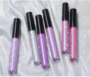 Brillo de <span class=keywords><strong>labios</strong></span> para niños y niñas, nuevo diseño, muestra gratis, brillante, Etiqueta Privada, tubo holográfico colorido - Product Image 4