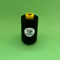 Fil à coudre 100% polyester filé résistant aux hautes températures Ne 40/2 pour point de croix et broderie 5000 yards couleur noire