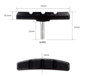 Pastillas de freno en V para bicicleta de montaña, pastillas de freno de goma para coche muerto de <span class=keywords><strong>carretera</strong></span>, pastillas de freno C silenciosas y resistentes al desgaste - Product Image 5