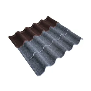 Filipinler'de 0.45mm açık kiremit Metal Panel renkli taş çatı kiremiti kaplamalı çinko çatı kiremitleri fiyat