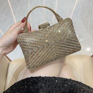Sac à main pour femme avec strass scintillants, pochette en cristal, sac de soirée brillant pour mariage, sac à main de luxe avec poignée supérieure - Product Image 4