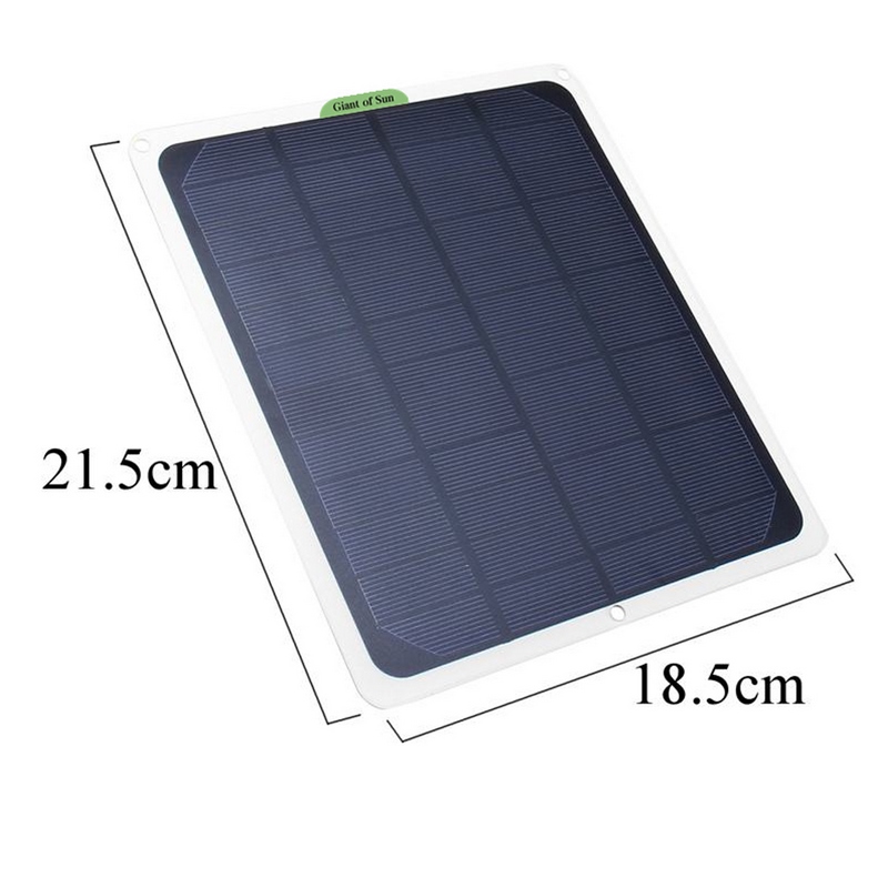 20W DC 5V Solar Panel Monocrystalline Solar Charger with Output USB & Type-C Ports for Outdoor Camping Hiking Travel