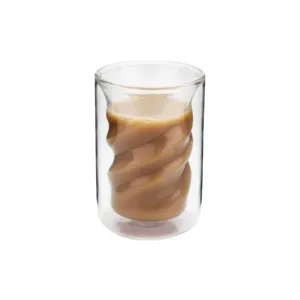 Warm Drinken Vintage Custom Doorzichtige Dubbele Wand Glazen Ochtend Afternoontea 280Ml Cappuccino Koffiekopjes En Mokken