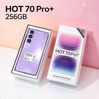 Produit Populaire Hot 70 Pro Smartphone Android 15 Écran HD LTE 6,8 pouces Deca Core 16 Go+256 Go Batterie 5000 mAh Neuf Marque OEM