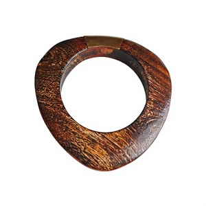 Classic Wooden <b>Bangle</b> <b>Bracelet</b> Sets <b>Silver</b> Plated Fancy Design Unique Best Quality Unisex Trendy Jewelry Anniversary for Woman - Product Image 6