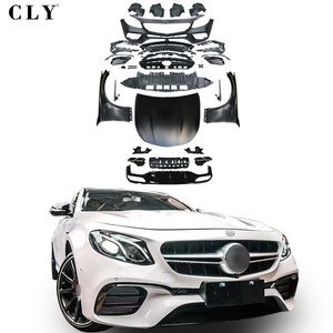 Kits de carrocería auténtica E63 para <span class=keywords><strong>Mercedes</strong></span> Clase E, W213, Facelift E63S AMG 1:1, parachoques delanteros de coche, rejilla, capó, puntas de labios traseros - Product Image 6