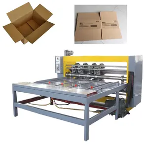 Ranuradora rotativa de alimentación de cadena, máquina de fabricación de cajas de cartón corrugadas