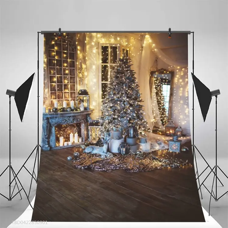 Bestseller Geburtstags feier Spiel Hängendes Tuch Weihnachts baum Hintergrund Stoff Fotografie Studio Requisiten, Größe: 80cm x 120cm