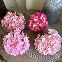 Hydrangea artificiel en soie, fleur réaliste pour la décoration de la maison et des mariages, arrangement floral artificiel