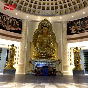 Estátua de Buda de metal grande, templo personalizado, estátua de Buda personalizada, processo de bronzeamento