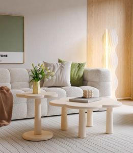 Tavolo da caffè moderno in stile crema di lusso leggero con Design semplice tavolo laterale a nuvola per piccoli appartamenti mobili per la casa dei bambini - Product Image 2