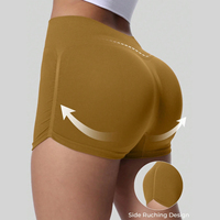 Shorts de yoga pour femmes, sans couture, ajustés, taille haute, effet push-up, 3'' - Taille moyenne, shorts de sport pour le volleyball