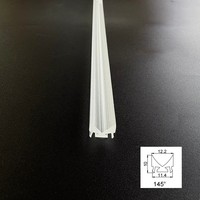 Diffuseur de lumière linéaire à faisceau extra large de 145 degrés de la série MONI, en polycarbonate, pour profil LED encastré