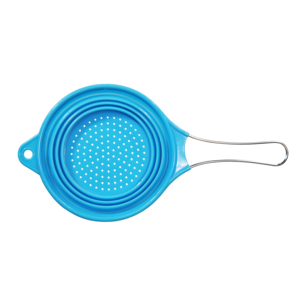 Passoire pliable multifonctionnelle en silicone avec poignée métallique – Ensemble d'égouttoirs de cuisine en silicone - Product Image 2